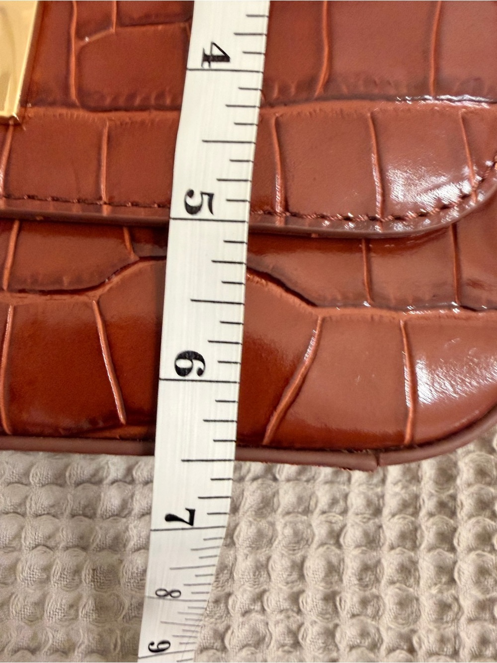 NWOT New JCrew Edie crossbody bag in Italian croc-embossed leather - Picture 6 of 7